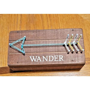 String Art Wood Sign Wander Often Wonder Always By Kathy  6x3x2
